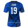 Camiseta de fútbol Estados Unidos DUNN 19 Segunda Equipación Mundial 2022 - Mujer